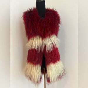 Zadig & Voltaire Red and Cream Teddy Jacket
